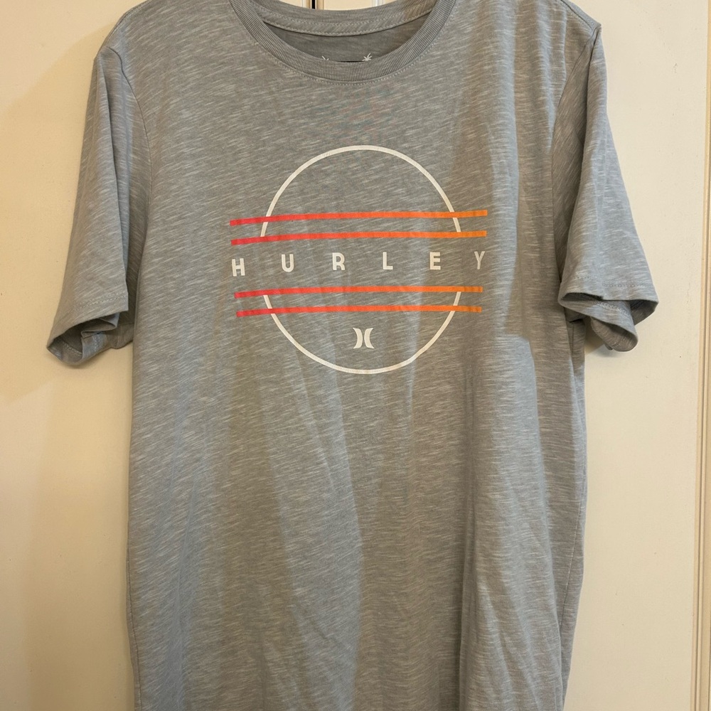 Hurley Gray Short Sleeve Tee with Minimalist Design